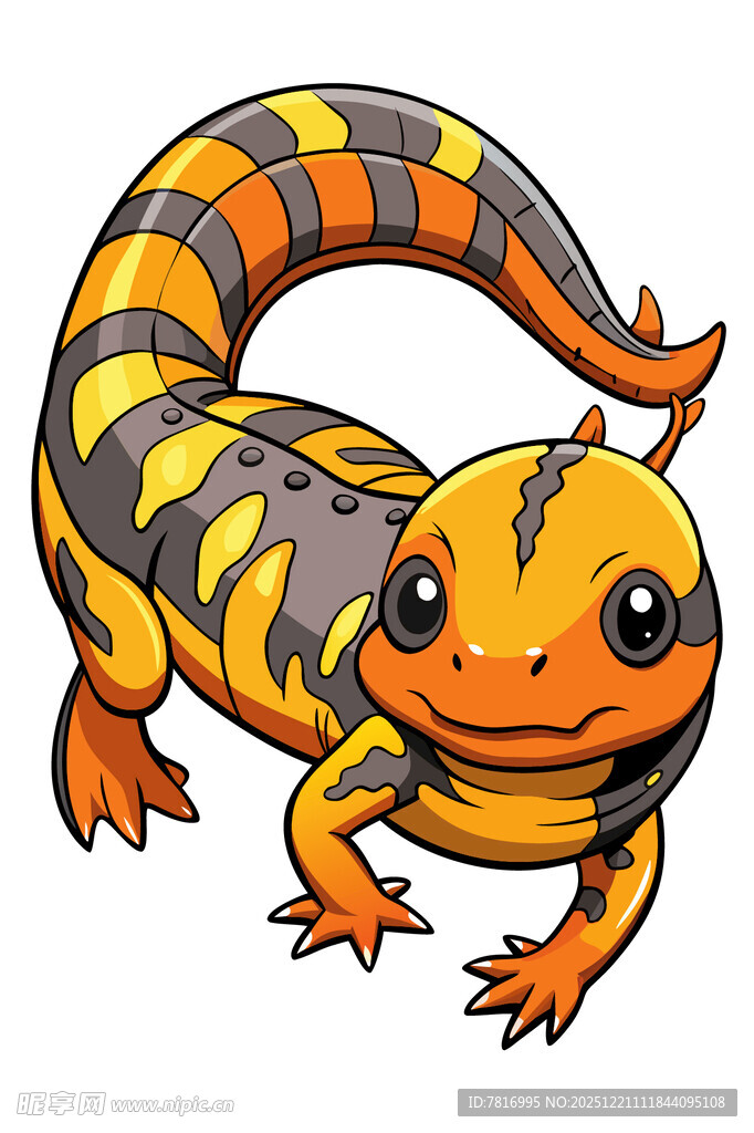 可爱卡通蜥蜴形象