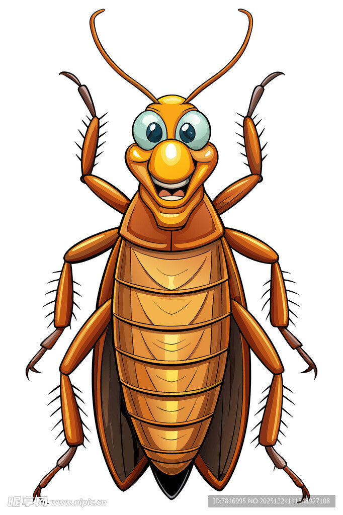 可爱卡通蟑螂形象