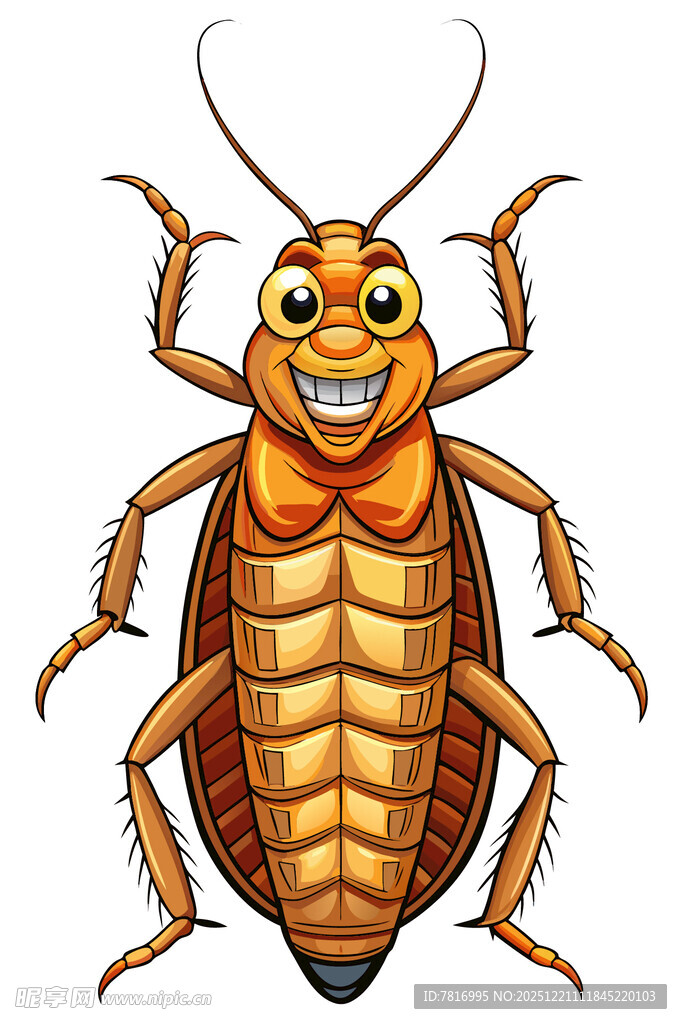 可爱卡通蟑螂形象