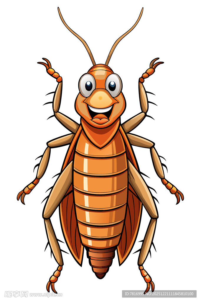 可爱卡通蟑螂形象