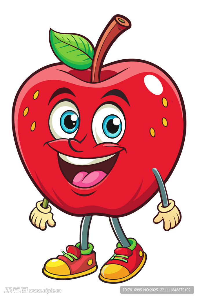 可爱卡通苹果形象