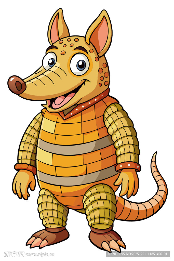 穿铠甲的卡通袋鼠形象