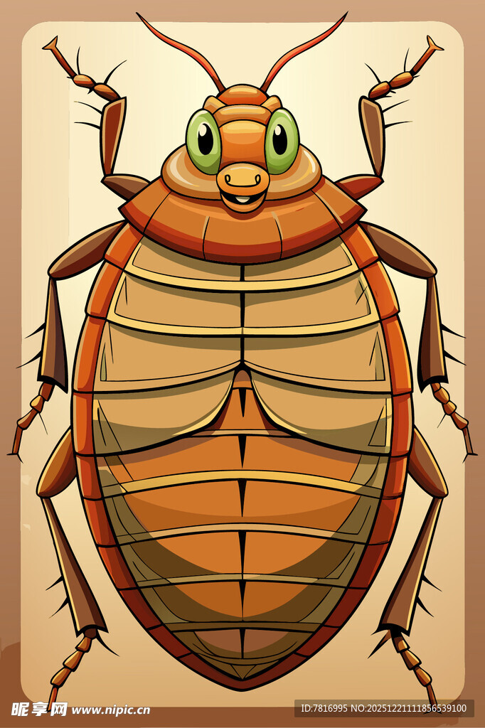 卡通甲虫插画