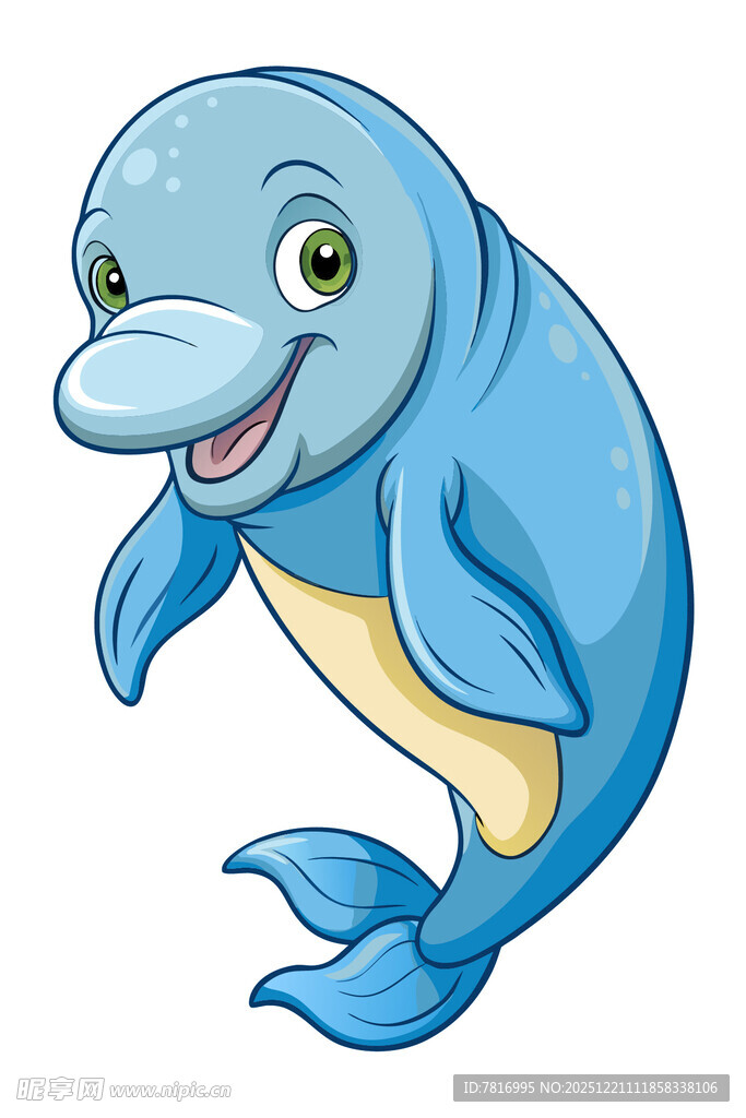 可爱卡通海豚形象