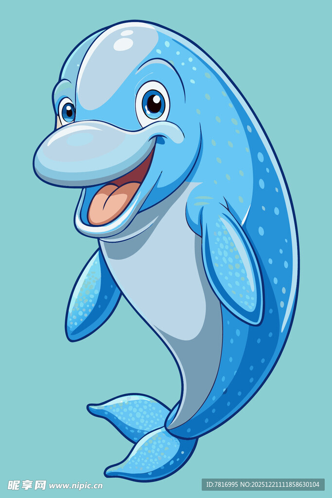 可爱卡通海豚形象