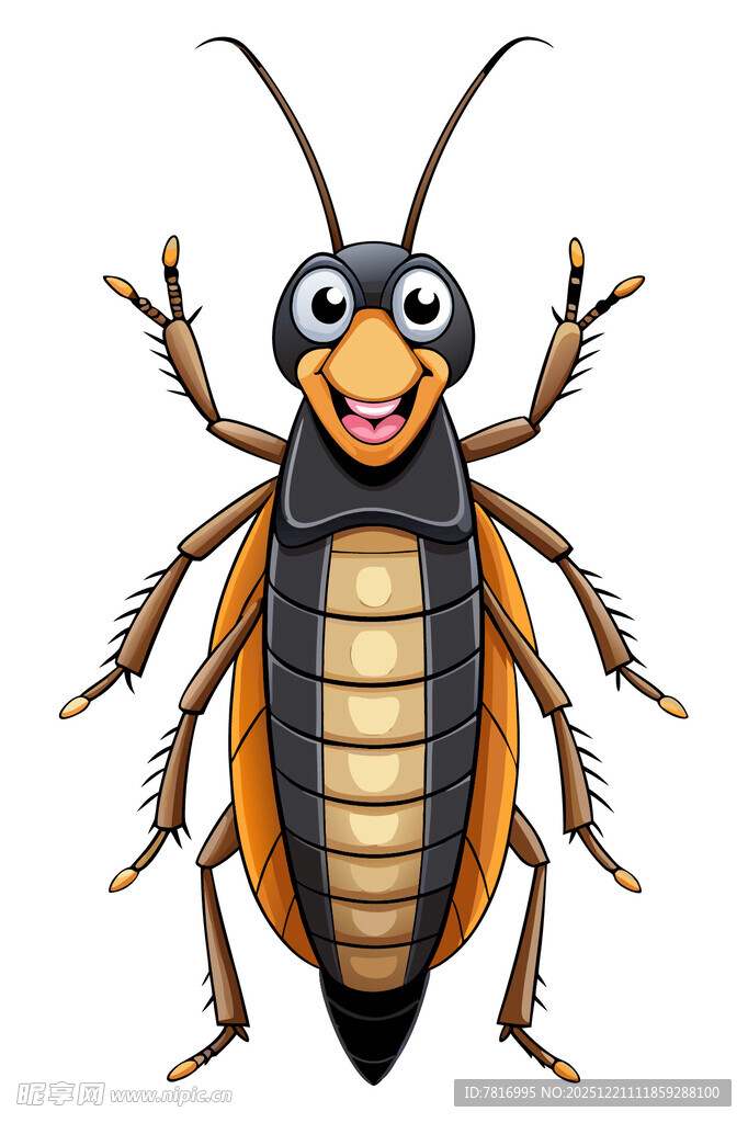 可爱卡通蟑螂形象