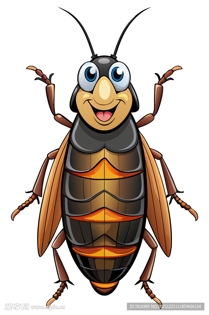 可爱卡通蟑螂形象
