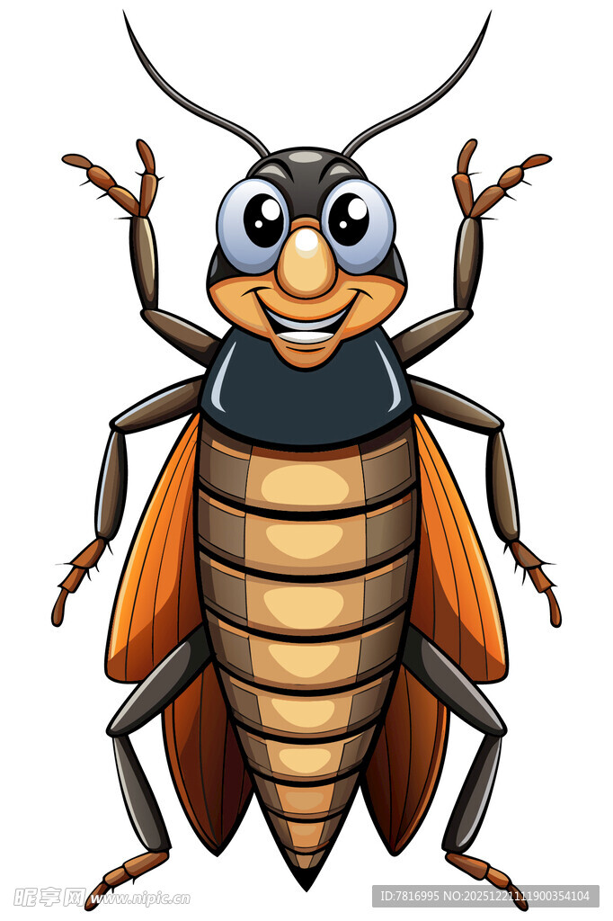 可爱卡通蟑螂形象