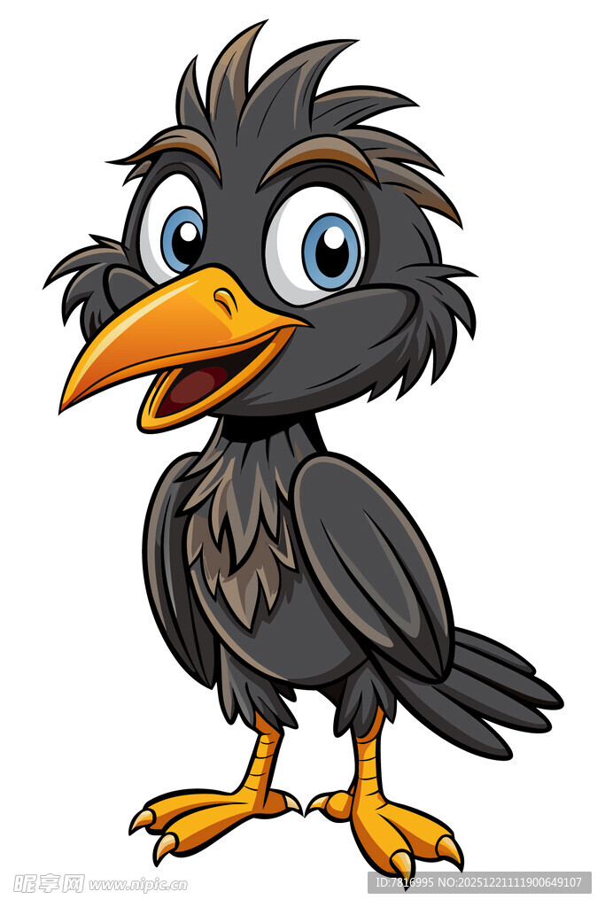可爱卡通乌鸦形象