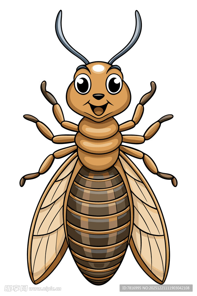 可爱卡通蜜蜂形象插画