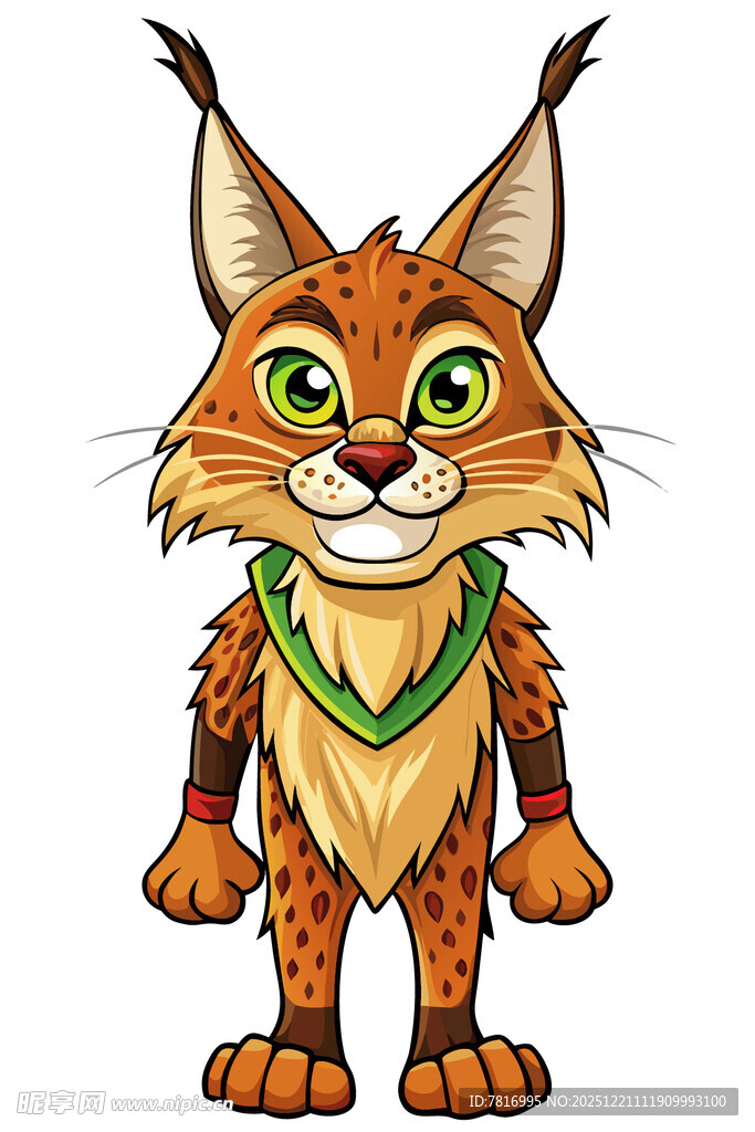 可爱卡通猞猁形象
