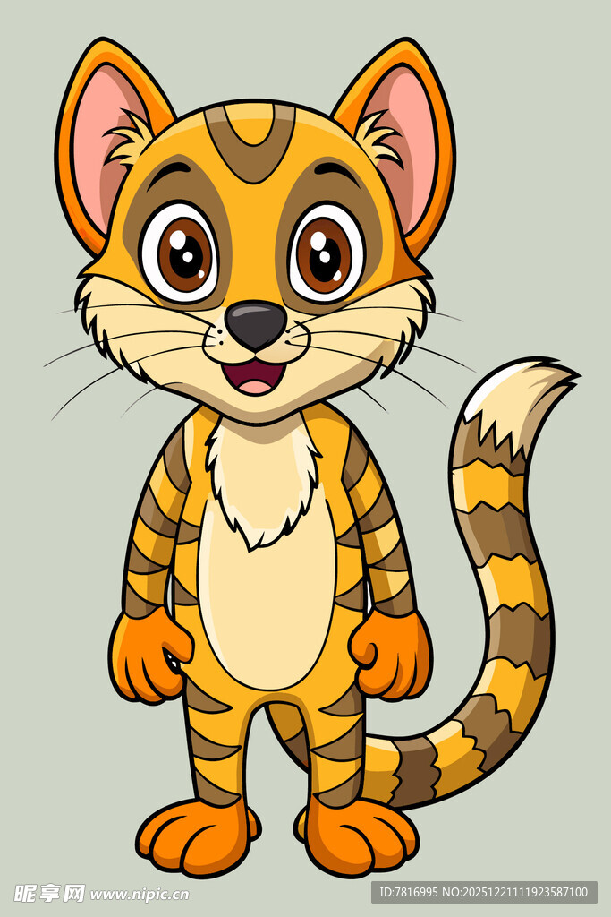 可爱卡通小老虎形象