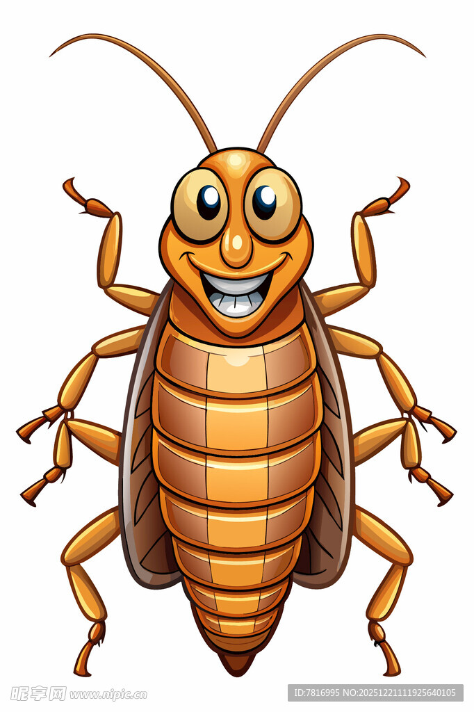 可爱卡通蟑螂形象