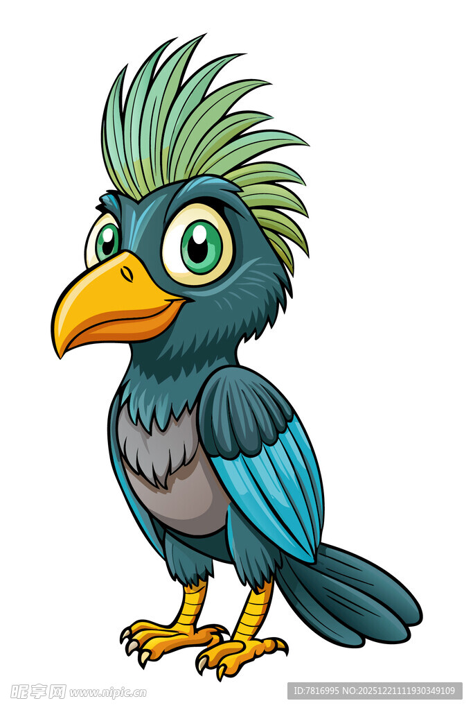 卡通彩色小鸟形象