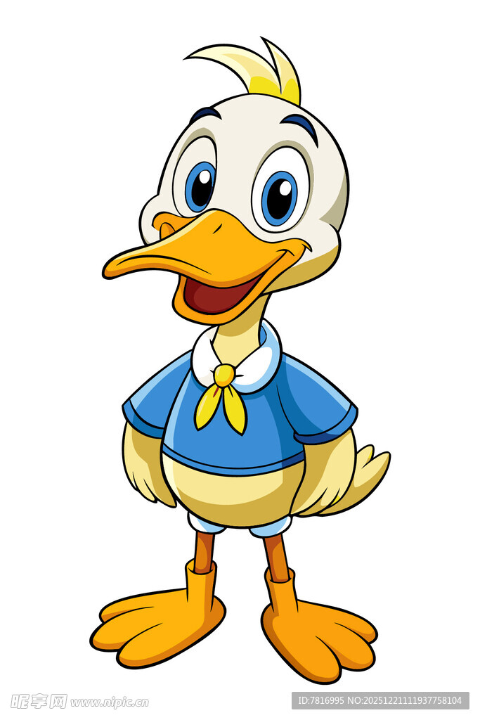 可爱卡通小鸭形象