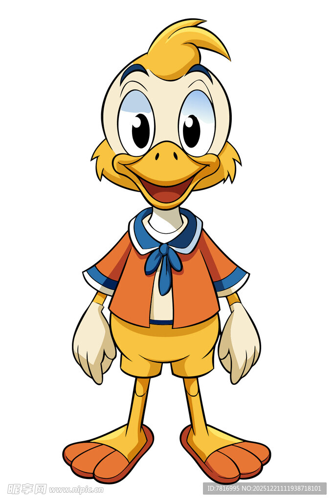 可爱卡通小鸭形象