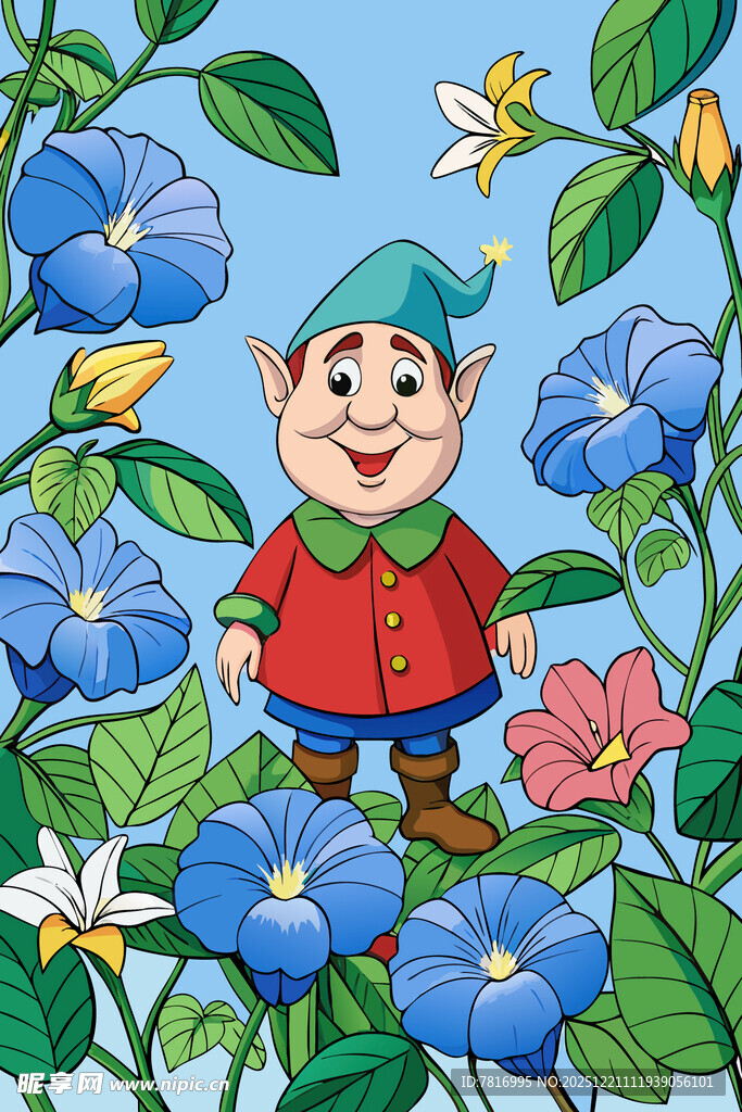 花丛中的小矮人