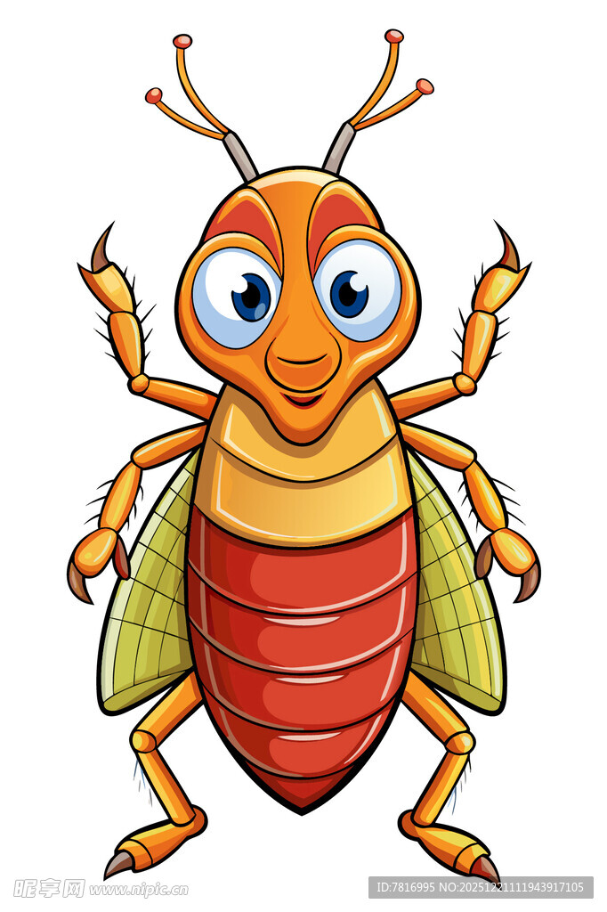 可爱卡通昆虫形象