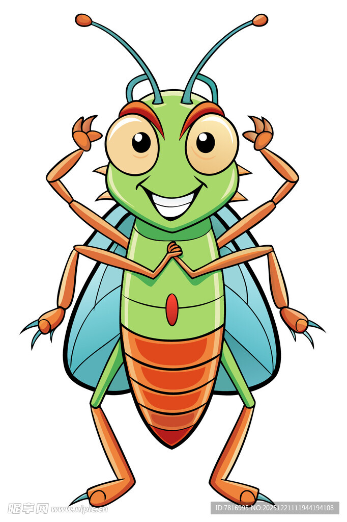 可爱卡通昆虫形象
