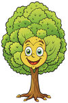 笑脸大树卡通形象