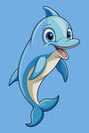 可爱海豚卡通形象
