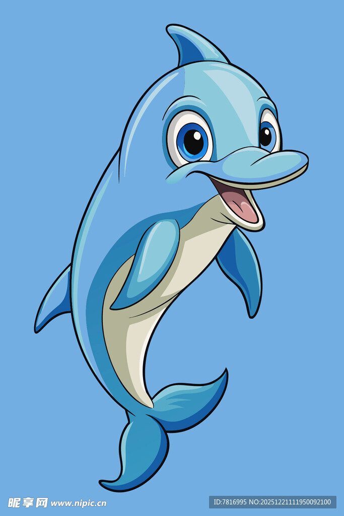 可爱海豚卡通形象