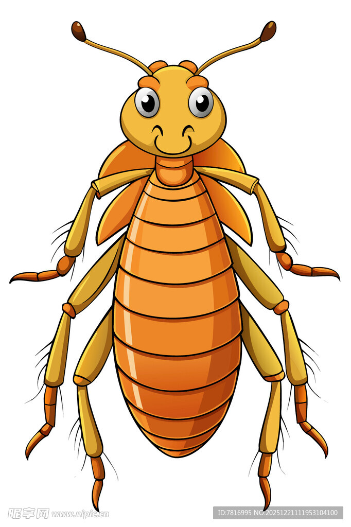 可爱卡通虱子形象