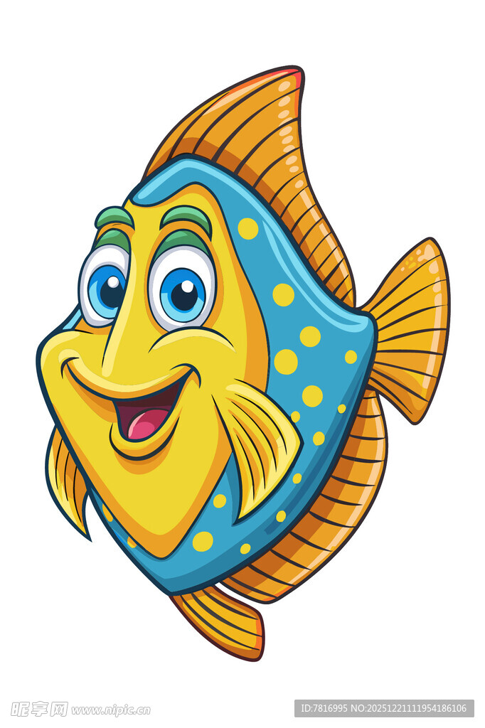 可爱卡通小鱼形象