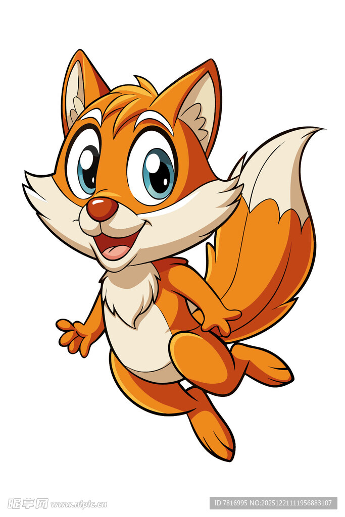 跳跃的可爱小狐狸