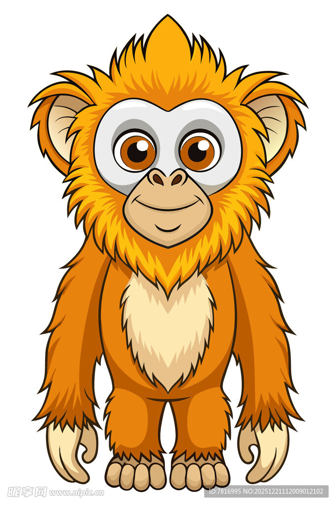 可爱卡通小猴子形象