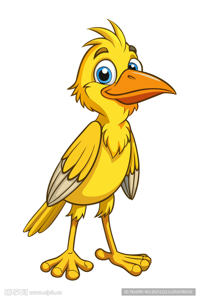 可爱小黄鸟卡通形象