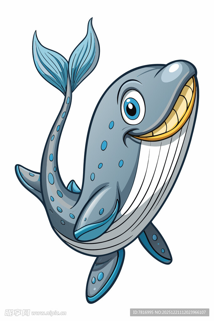 可爱卡通鲸鱼形象
