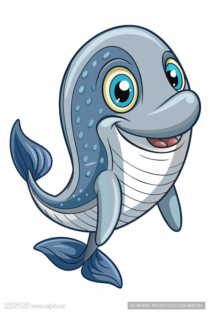 可爱卡通海豚形象