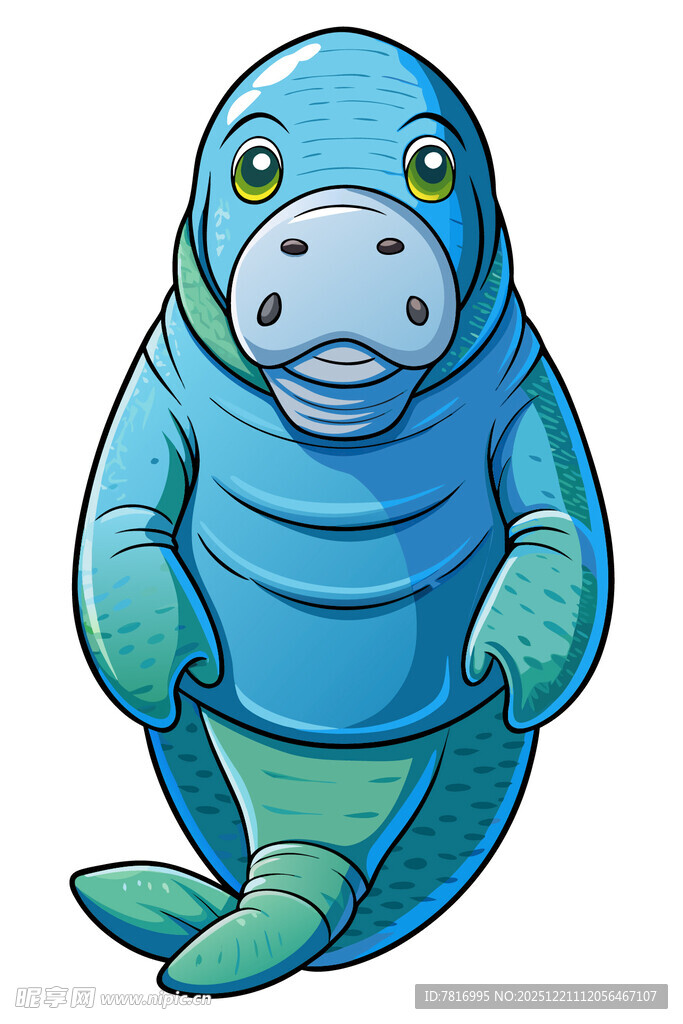 可爱卡通海牛形象