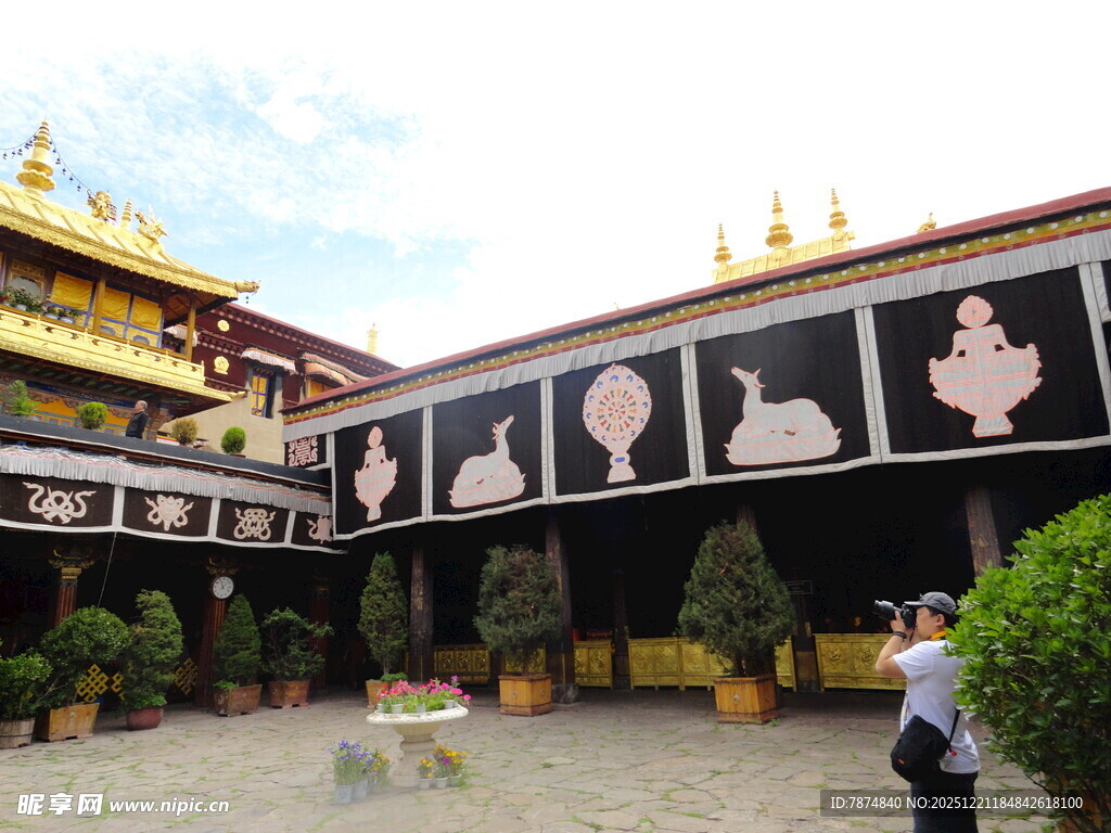 藏式建筑庭院景观