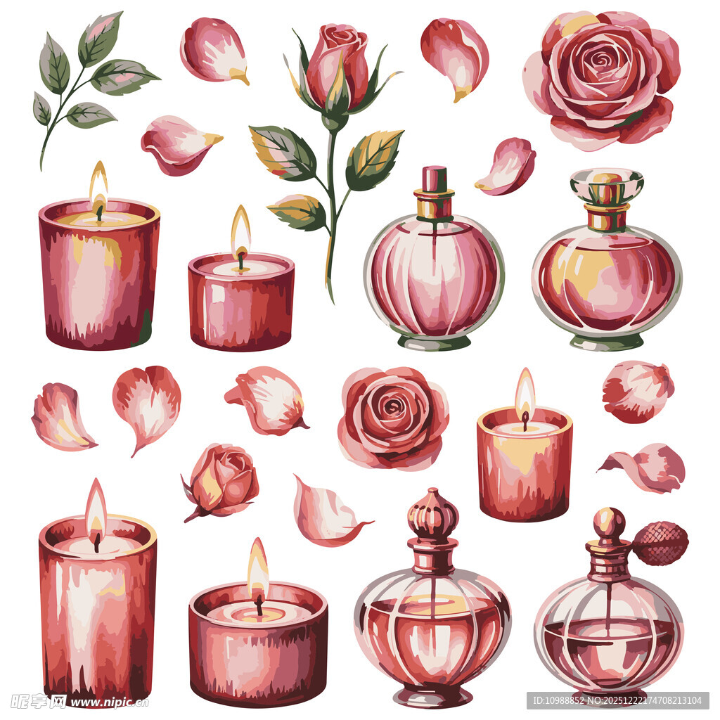 玫瑰香薰蜡烛插图