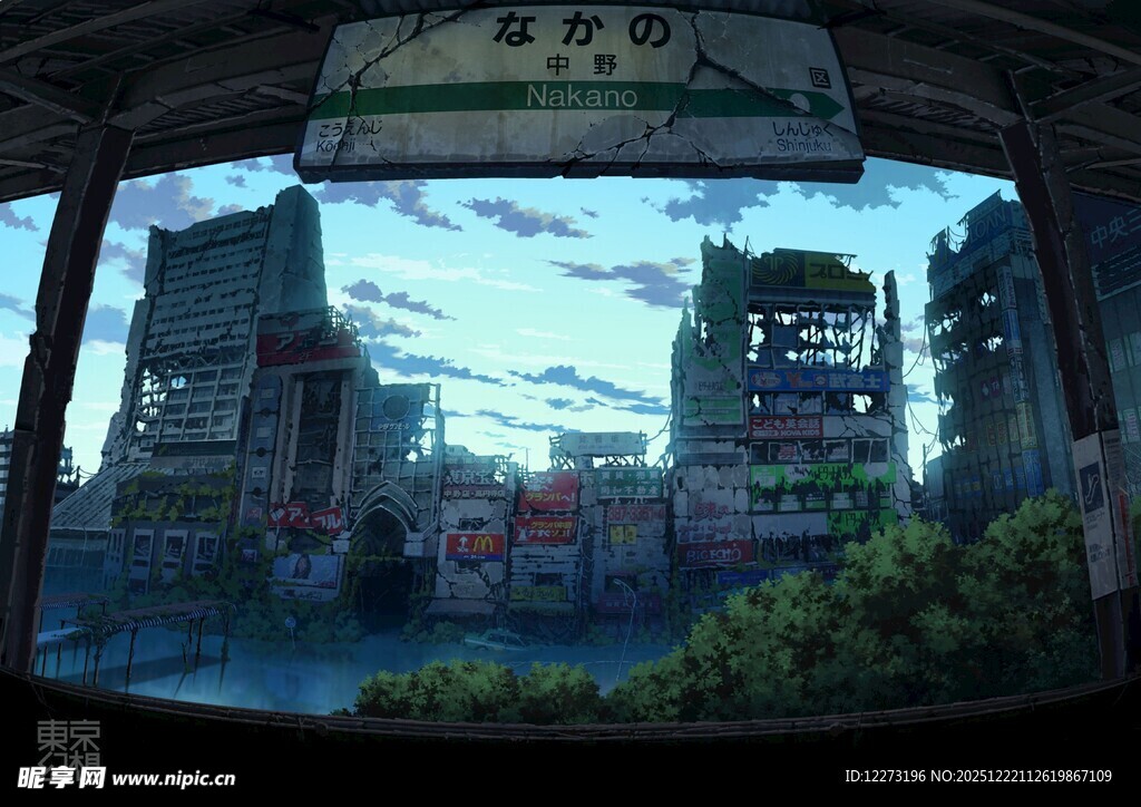 未来城市景观科幻风格画面