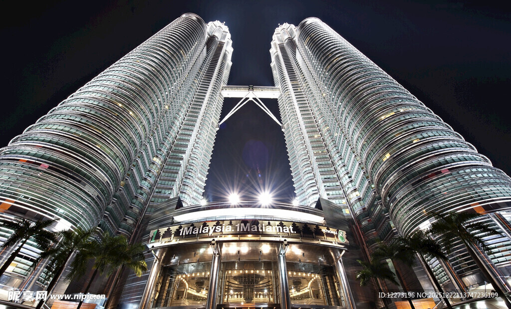 吉隆坡双子塔夜景