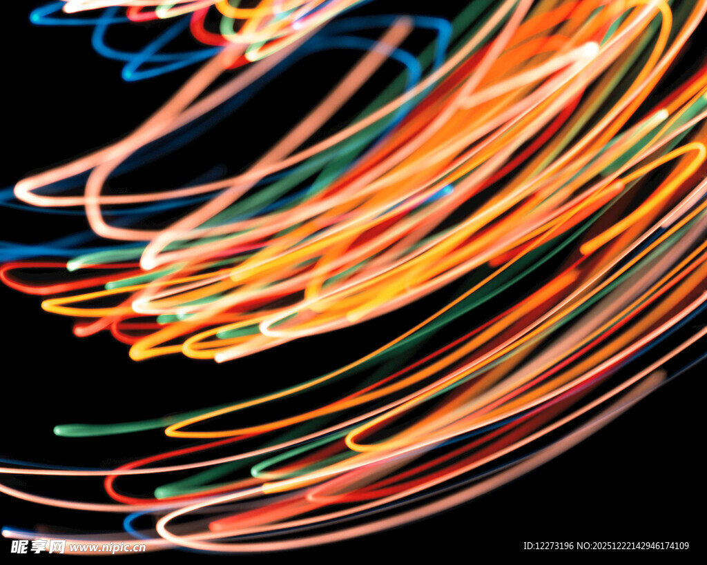 绚丽多彩光线轨迹图