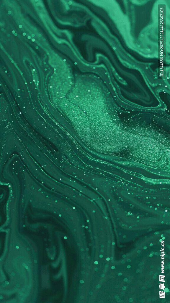 翠绿流动纹理艺术画面