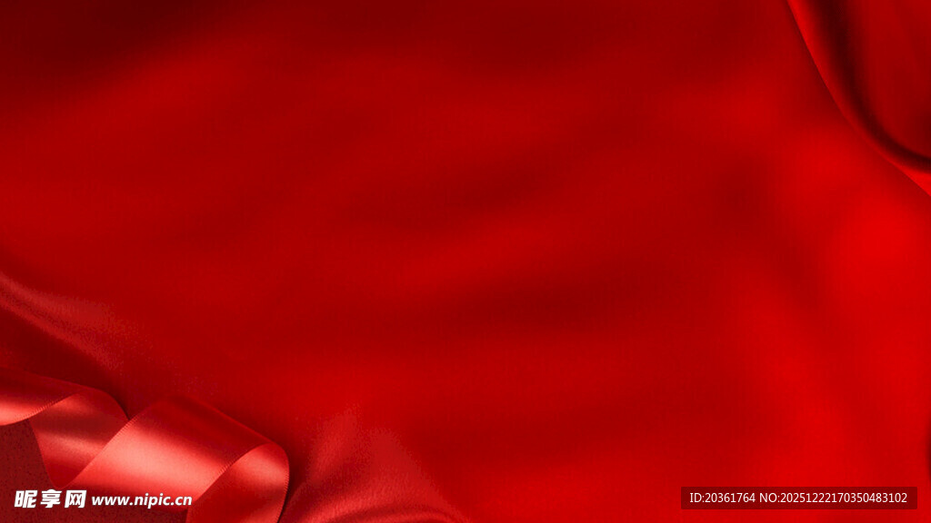 红色光泽绸缎纹理背景
