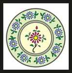 花卉装饰圆形图案