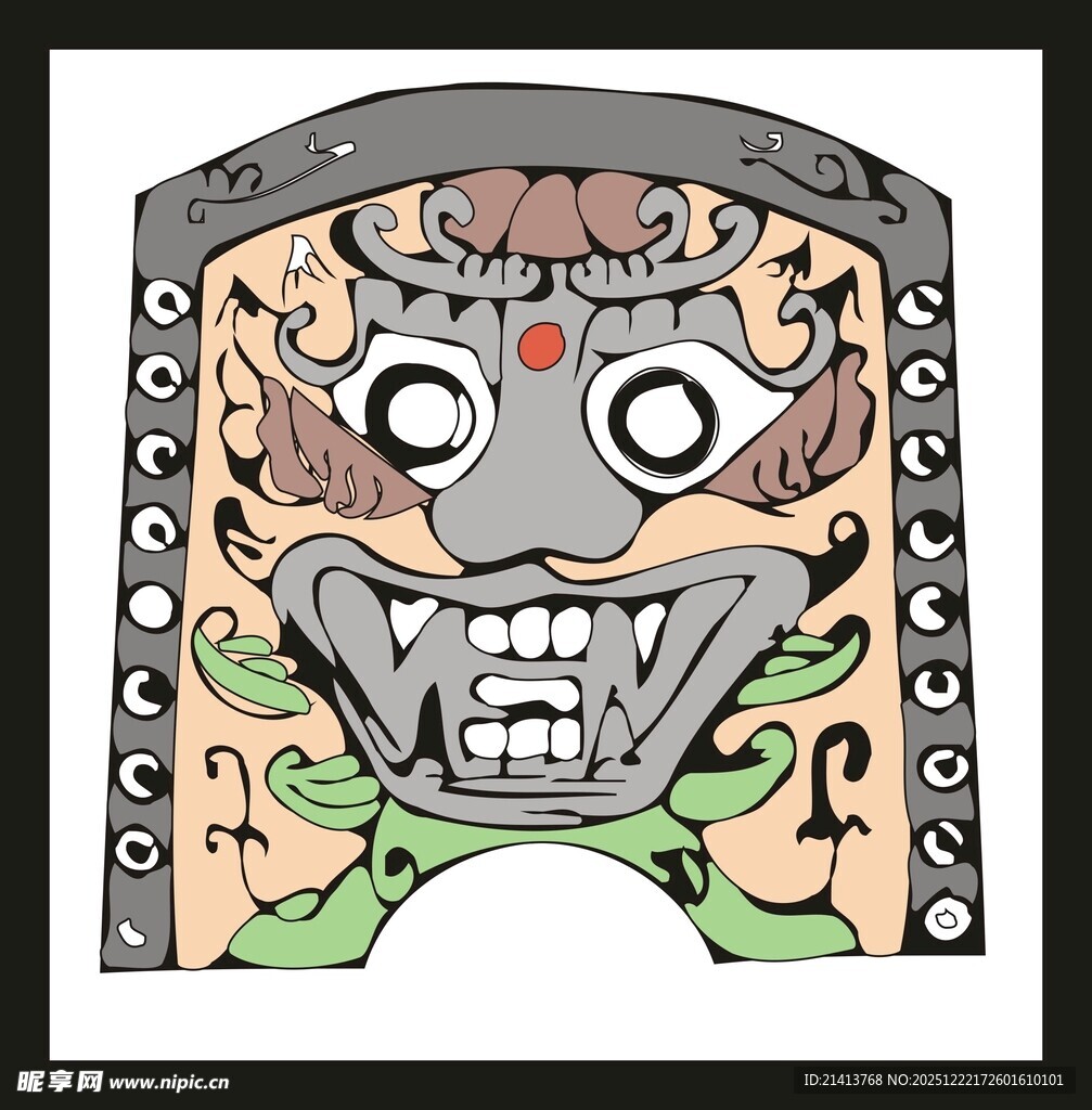 独特手绘风格的神秘面具