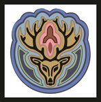 鹿头图案徽章设计