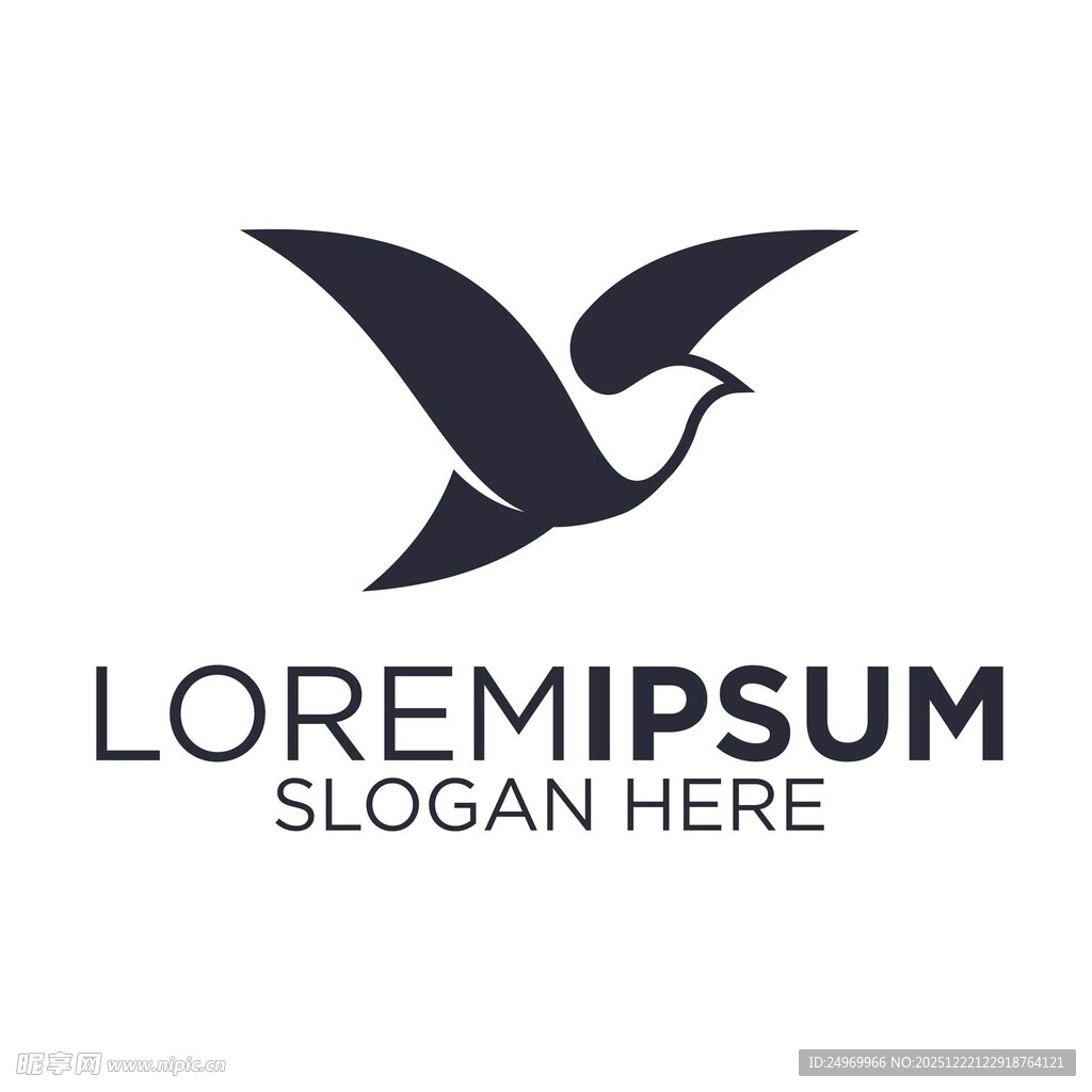 飞鸟简约标志设计