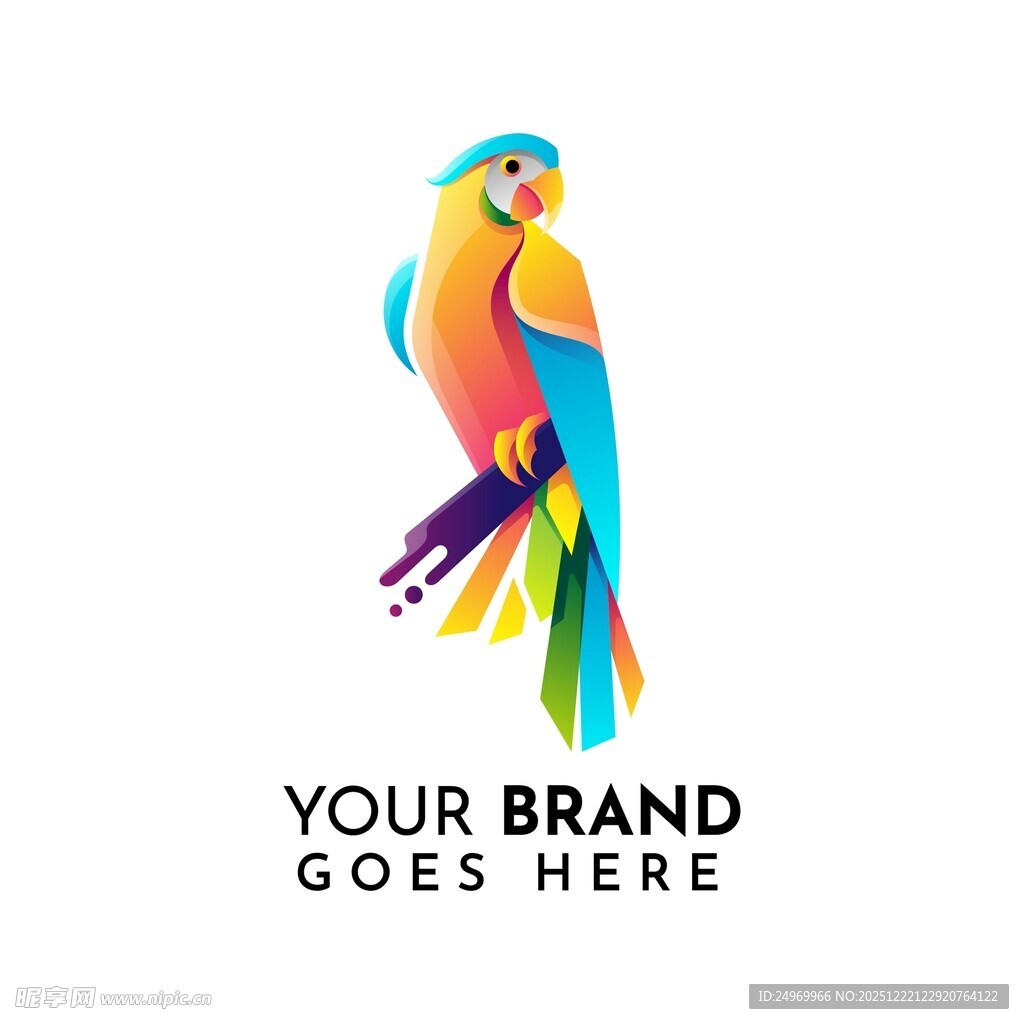 多彩鹦鹉品牌标志设计