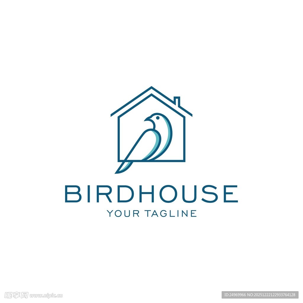 鸟屋标志设计