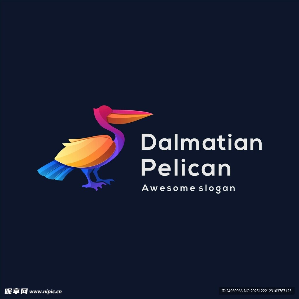 达尔马提亚鹈鹕动物标志