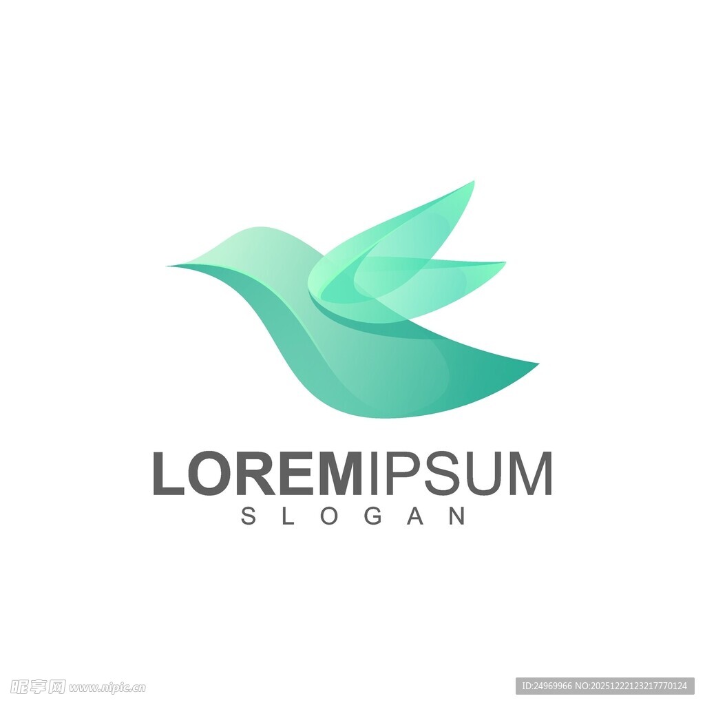 折纸飞鸟标志设计