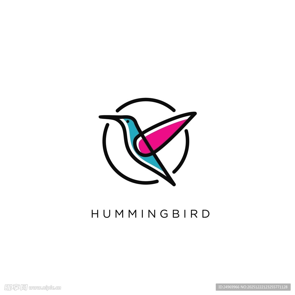 蜂鸟标志设计